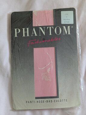 Phantom Vintage Floral Pattern Pantyhose Size B Pink